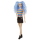 Mattel Barbie Fashionistas Puppe (blaue Haare) im Regenbogen-Shirt und Rock