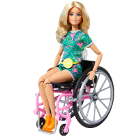 Mattel Barbie Fashionistas Barbie Puppe (blond) mit Rollstuhl