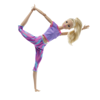 Mattel Barbie Made to Move Puppe (blond) im lila Yoga Outfit