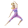 Mattel Barbie Made to Move Puppe (blond) im lila Yoga Outfit