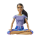 Mattel Barbie Made to Move Puppe (Afro-Style) im lila Yoga Outfit