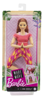 Mattel Barbie Made to Move Puppe (rothaarig) im roten Yoga Outfit