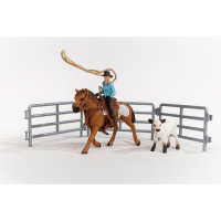 Schleich Farm World Team Roping mit Cowgirl