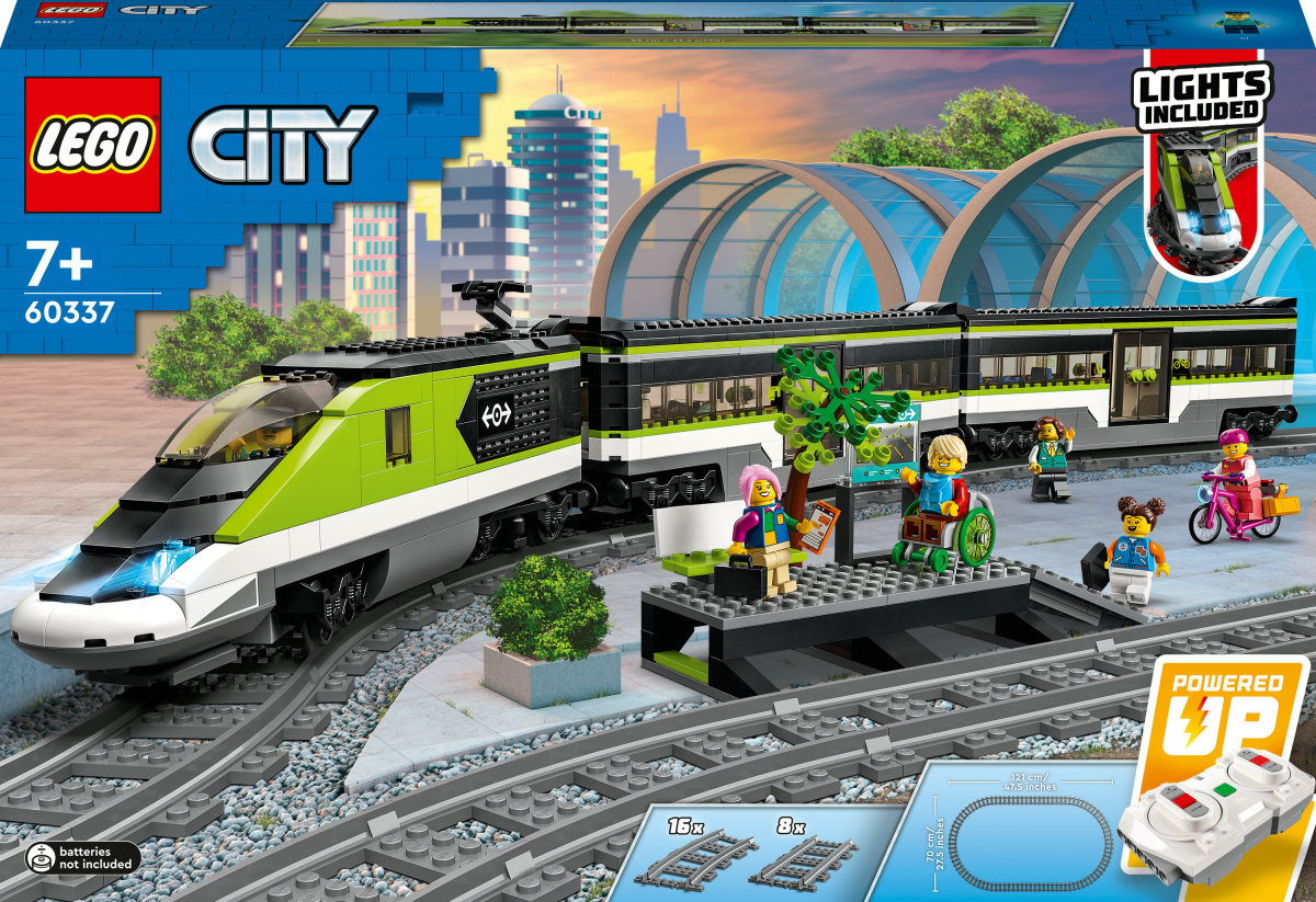 LEGO® City 1x Personen-Schnellzug (60337) + 2x Schienen (60205) und 2 ...
