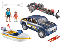 Playmobil Family Fun - Pick-Up mit Speedboot