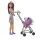 Mattel - Barbie Skipper Babysitters Inc. Puppe mit Kinderwagen, Baby &amp; Zubeh&ouml;r