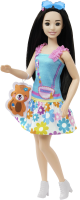 Mattel - My First Barbie Core Doll with Fox (schwarze Haare)
