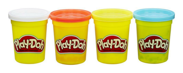 Hasbro PLAY-DOH - Play-Doh 4er-Pack Grundfarben, 112g-Dosen