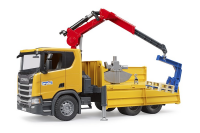 Bruder - Scania Super 560R Baustellen- LKW Kran und 2 Paletten
