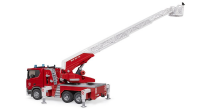 Bruder - Scania Super 560R Feuerwehr mit Drehleiter, Wasserpumpe, L+S Modul