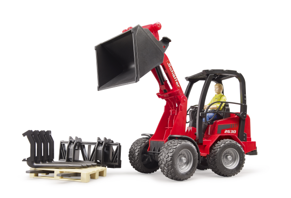Bruder - Sch&auml;ffer Hoflader 2630 mit Figur und Zubeh&ouml;r