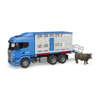 Bruder - Scania R-Serie Tiertransport- LKW mit 1 Rind