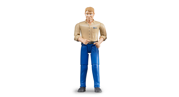 Bruder - bworld Mann heller Hauttyp und blauer Hose