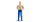 Bruder - bworld Mann heller Hauttyp und blauer Hose