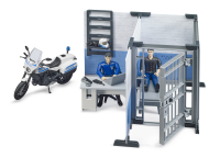 Bruder - bworld Polizeistation mit Polizeimotorrad