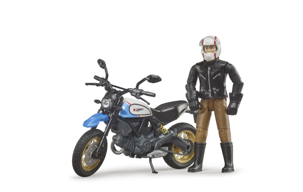 Bruder - bworld Scrambler Ducati Desert Sled mit Fahrer