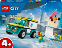 LEGO&reg; City - Rettungswagen und Snowboarder