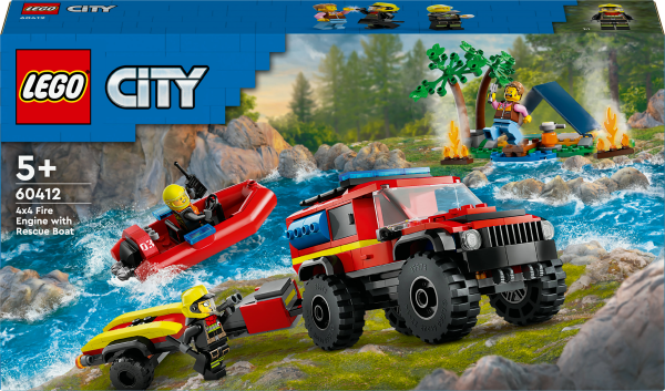 LEGO&reg; City - Feuerwehrgel&auml;ndewagen mit Rettungsboot