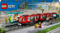 LEGO&reg; City - Stra&szlig;enbahn mit Haltestelle