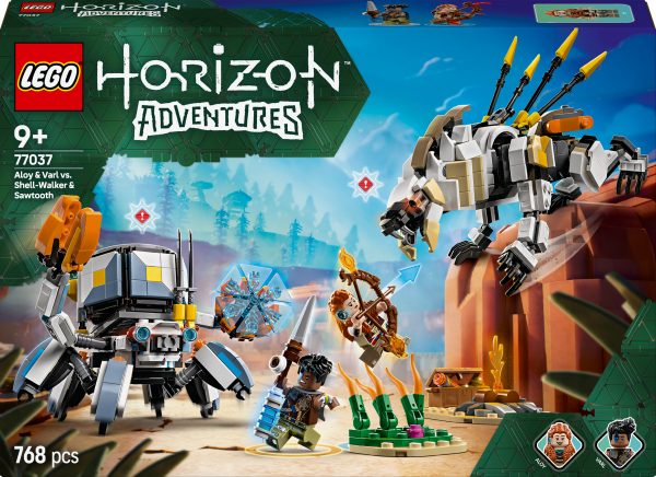 LEGO&reg; - Aloy und Varl vs. Panzerwanderer und S&auml;gezahn