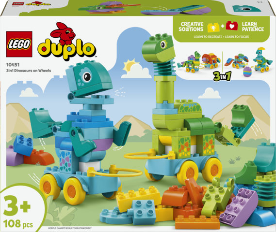 LEGO® DUPLO® - Dinos auf Rädern 3-in-1-Set