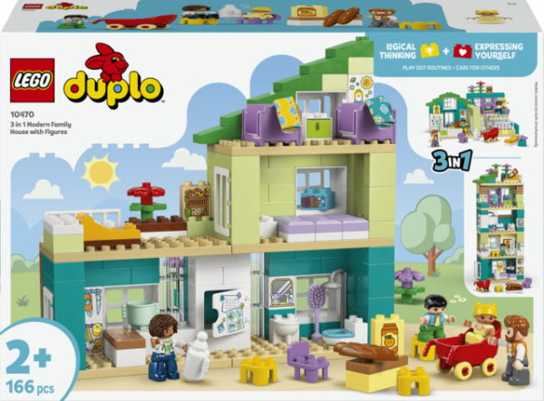 LEGO® DUPLO® - Modernes Familienhaus mit Figuren – 3-in-1-Set