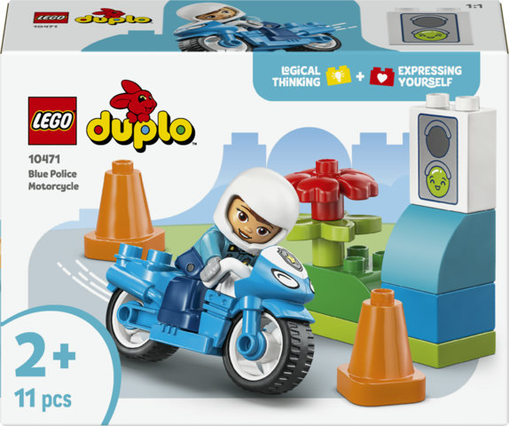 LEGO® DUPLO® - Blaues Polizeimotorrad