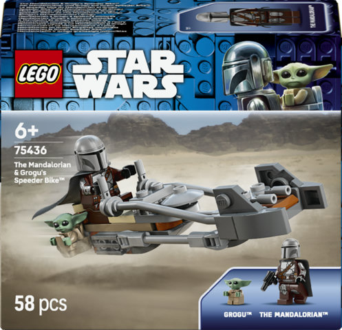 LEGO® Star Wars™ - Der Mandalorianer und Grogu auf ihrem Speeder Bike™